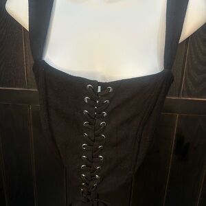 Kendall & Kylie Black Corset Top